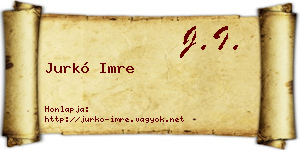 Jurkó Imre névjegykártya