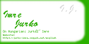 imre jurko business card